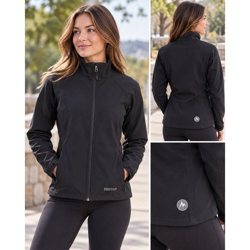 Marmot Softshell Jacket Navy Women's Size M Full Zip Pockets